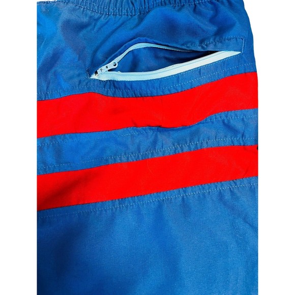 Men’s Five Four Ferry Blue Red Nautical Lined Drawstring Swim Trunks Size 32 - Picture 9 of 10